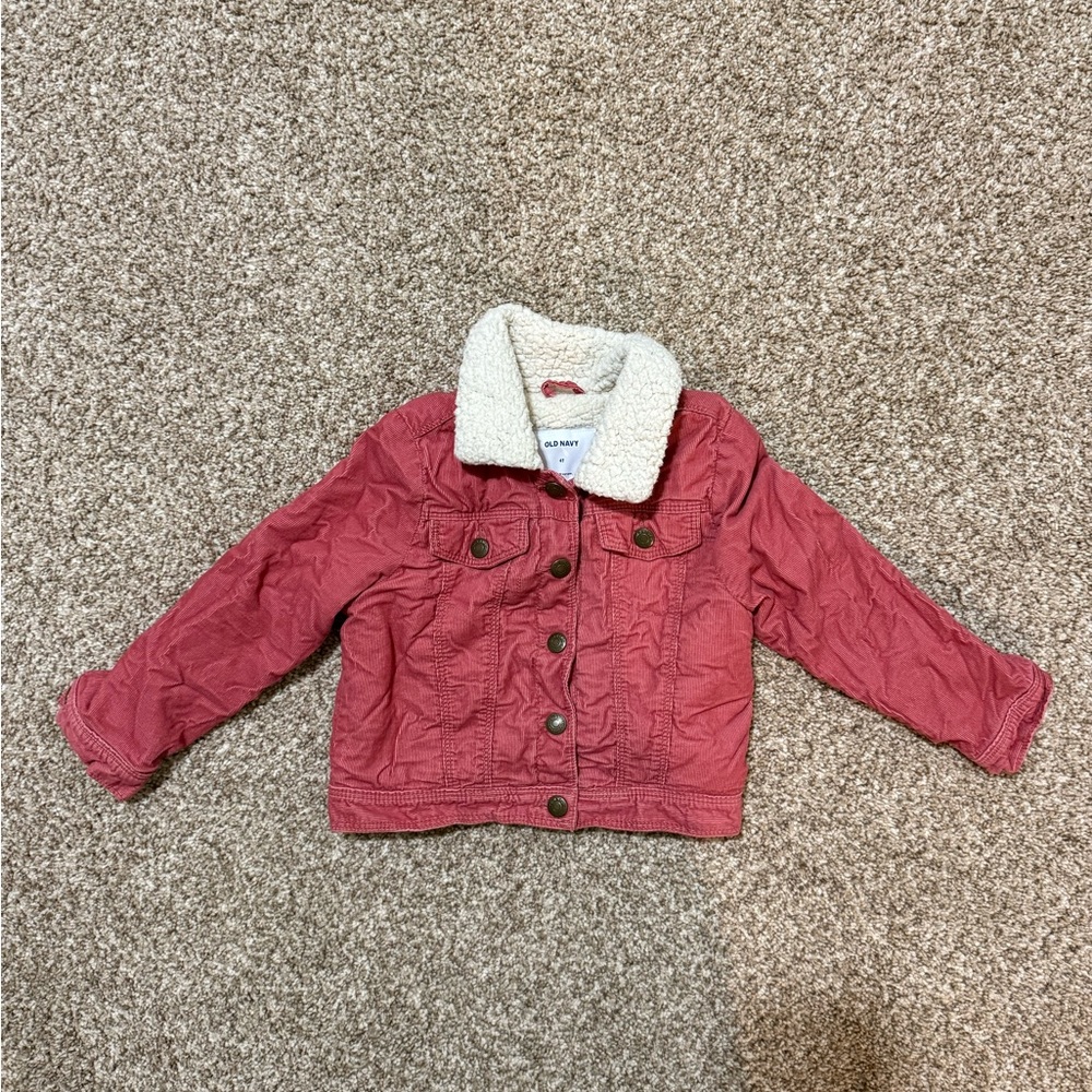 Cozy Pink Corduroy Jacket with Sherpa Lining
